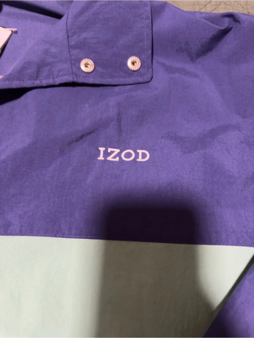 Vintage IZOD Island Tropic Colorblock Windbreaker XL NWT